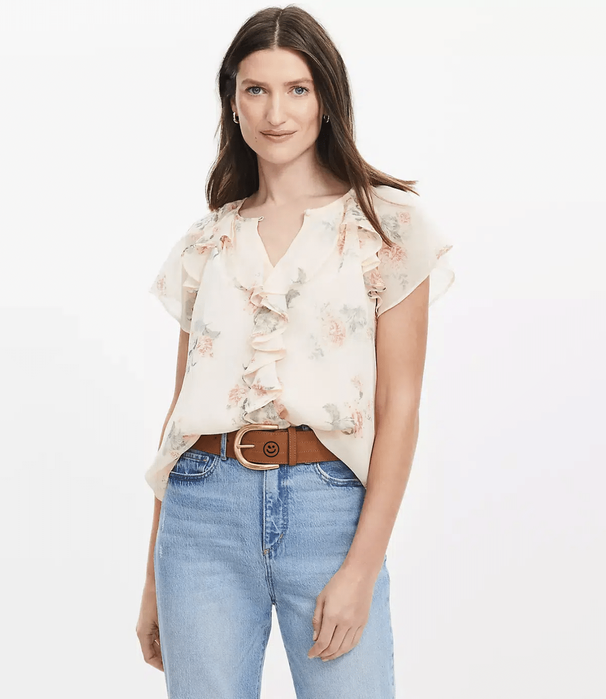 Can Women Over 50 Wear Ruffles? How to Style Them for Spring 50 is not old tania stephens fashion blogger  chiffon